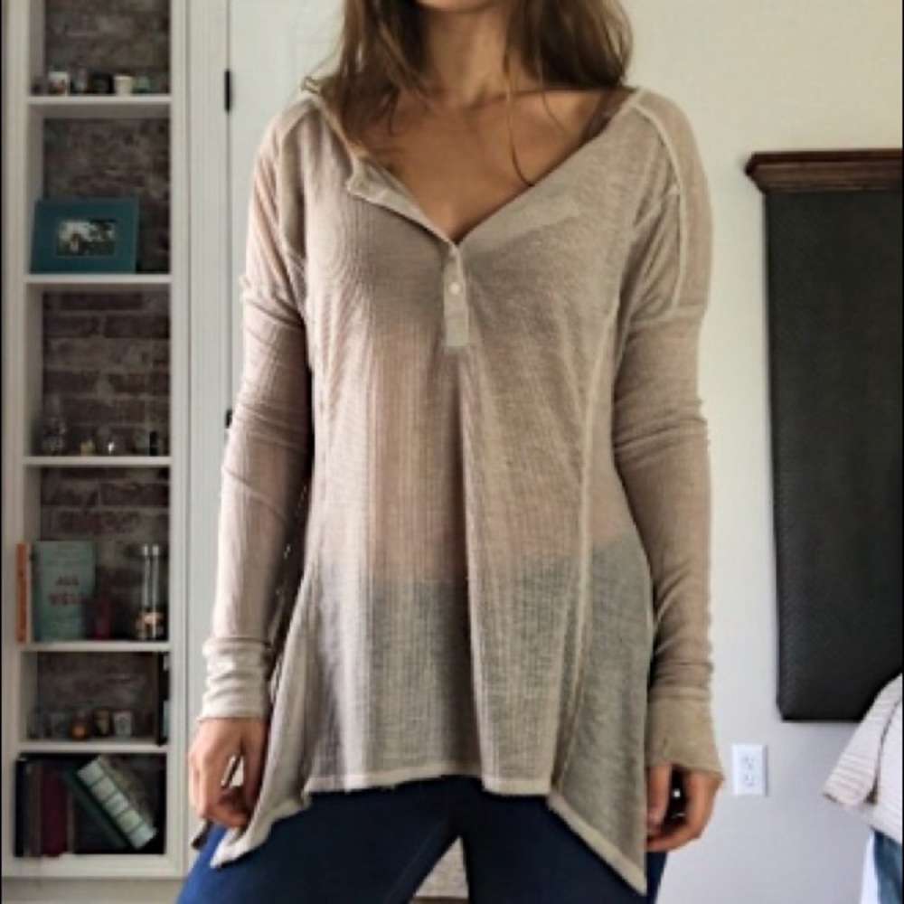 Cream flowy top